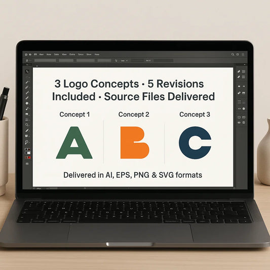 Logo Design Service – 3 Concepts + 5 Revisions (5 Hours of Custom Work)